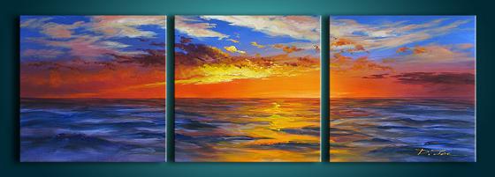 Dafen Oil Painting on canvas sunglow -set275